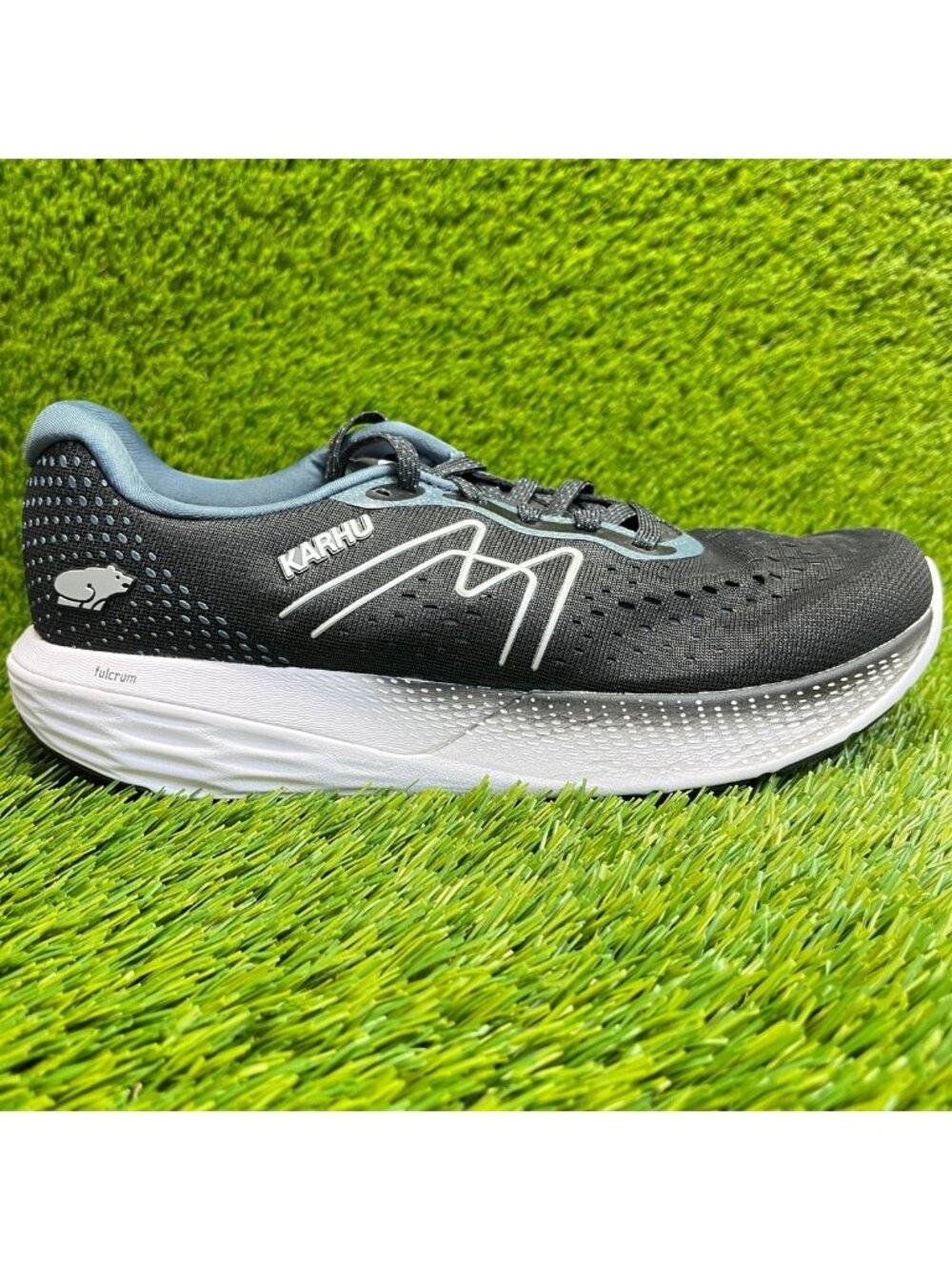 Karhu Ikoni Ortix Mens Size 8.5 Black White Blue Athletic Running Shoes Sneakers